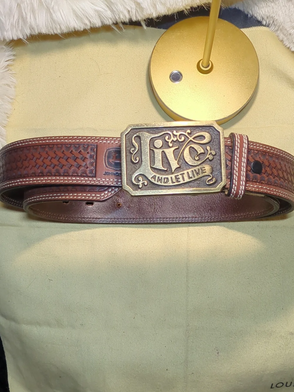 Vintage Levis Brass Belt Buckle live let